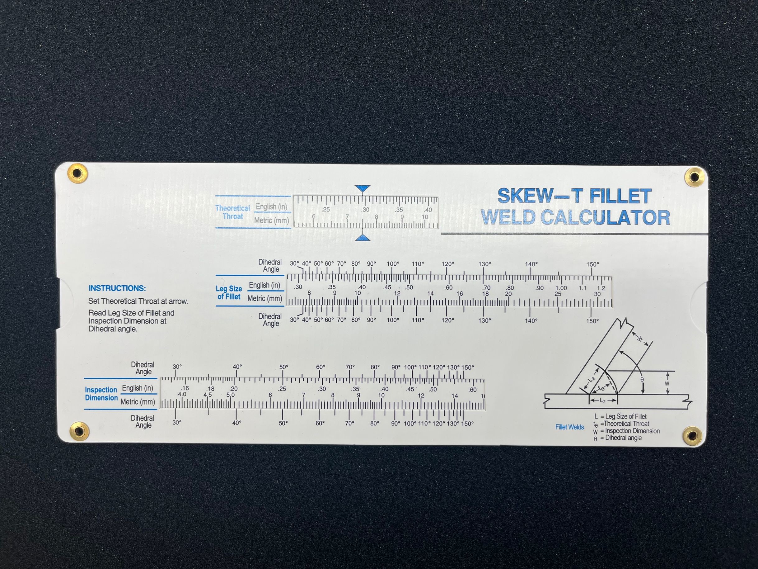 Filet Unit Fillet Cam Type Huatec Weld Gauge Series Taper Stainless Steel