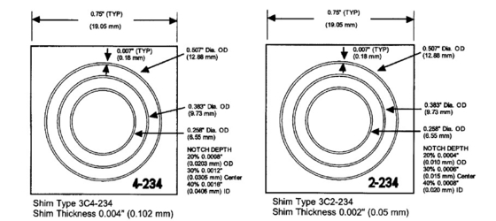 Asme Quantitative Quality Magnetic Flux Indicator Qqi Test Shim 3c2-234