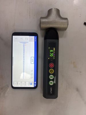 A Scan B Scan EMAT Air Coupling Ultrasonic Thickness Gauge With High Temperature Surface