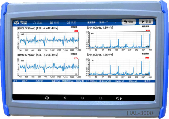 Advanced FFT Spectrum Analysis Dual Channel Synchronous Acoustic Emission Valve Leakage Detector With Optional Gain
