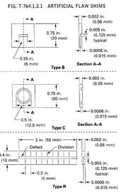 Artificial Flaw Shims Ndt Magnetic Particle Testing Magnetic Particle Detector