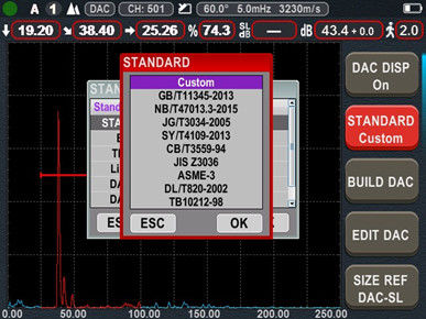 120dB 3000Hz 25meters DAC AVG DGS AWS B Scan Auto Calibration Portable Flaw Detector Ultrasonic Ndt Equipment