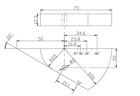 Duplex Stainless Steel Iiw V1 Calibration Block For Ultrasonic Testing