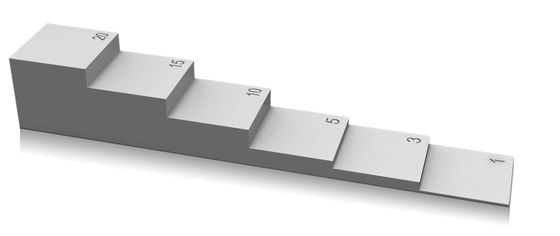 5 Steps Inch And Millimeter Step Wedge Reference Block For Ultrasonic Testing