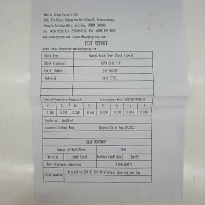 Duplex Stainless Steel 2205 Iso 19675 Paut Calibration Block