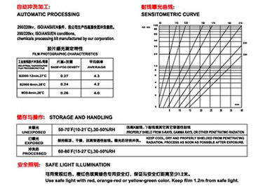 Radio graphing film Radiation film Industry film D7 T7 for X ray Gamma ray inspection